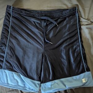 Men's Black and Blue Athletic Shorts